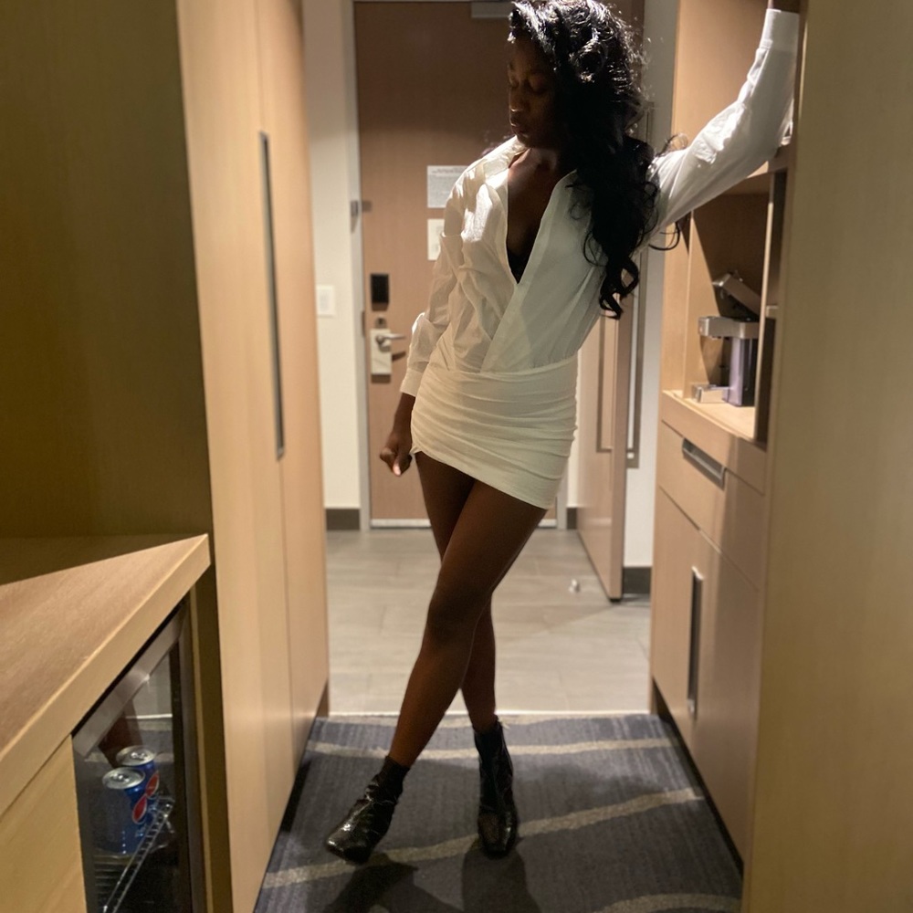 Sexy fitted shirt dress